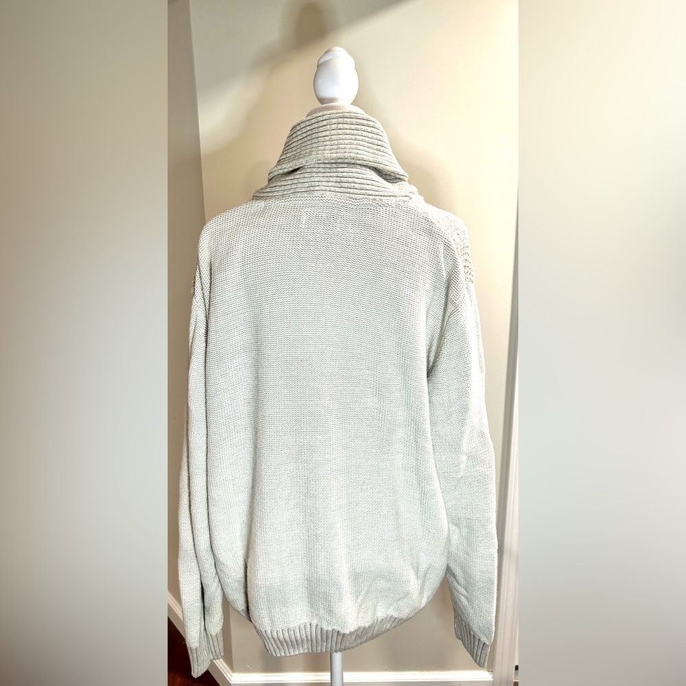 HAGGAR CARDIGAN SWEATER | CREAM | BROWN BUTTONS - Picture 4 of 7
